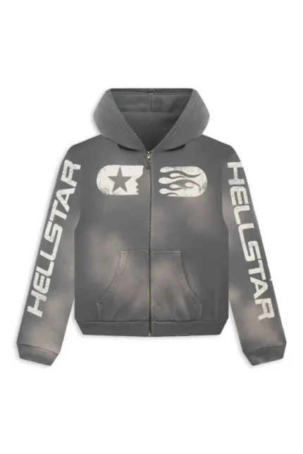 Hellstar Studio Zip Hoodie – Grey